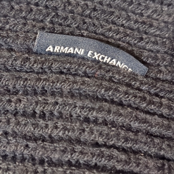 A|X Armani Exchange Mens Full Zip Black Cardigan Size Medium - Picture 9 of 9